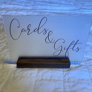 “CARD AND GIFTS” sign